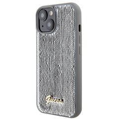 Guess GUHCP15SPSFDGSS iPhone 15 6.1" srebrny|silver hardcase Sequin Script Metal цена и информация | Чехлы для телефонов | 220.lv