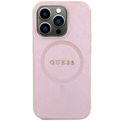 Guess GUHMP15XPSAHMCP iPhone 15 Pro Max 6.7" różowy|pink hardcase Saffiano MagSafe цена и информация | Чехлы для телефонов | 220.lv