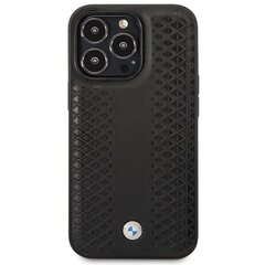 BMW BMHCP14L22RFGK iPhone 14 Pro 6.1" czarny|black Leather Diamond Pattern цена и информация | Чехлы для телефонов | 220.lv