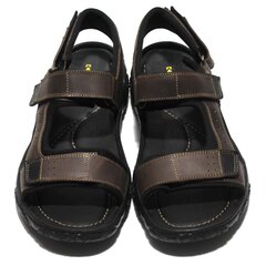 Кожаные сандалии KRISBUT 248156, коричневые цена и информация | Мужские шлепанцы, босоножки | 220.lv