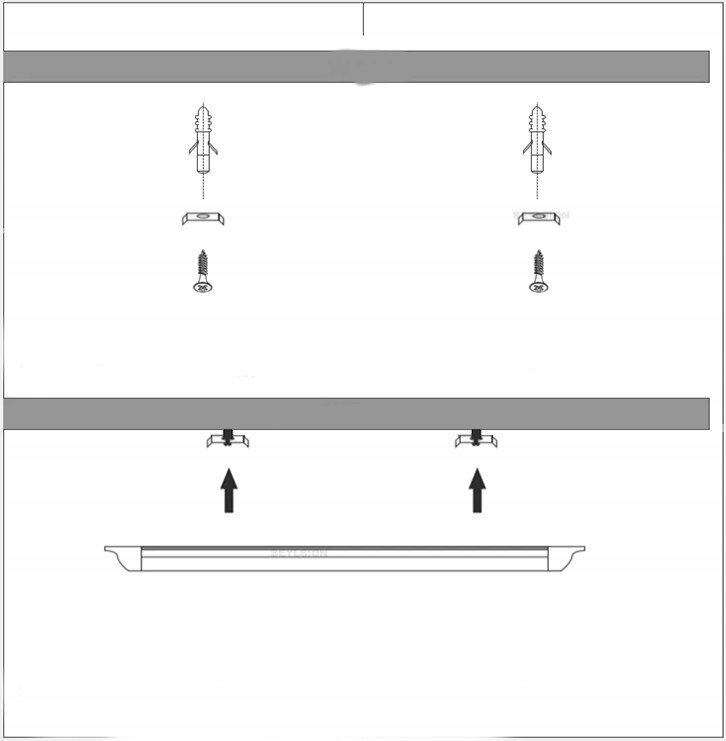 Griestu lampa 4gab, 36 W, LED, 120 cm garš cena un informācija | Griestu lampas | 220.lv