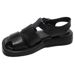 Ādas sandales sievietēm Aquamarin 248211, melnas cena un informācija | Sieviešu sandales | 220.lv