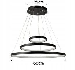 Piekaramo griestu lampa, regulējama 76W LED cena un informācija | Griestu lampas | 220.lv