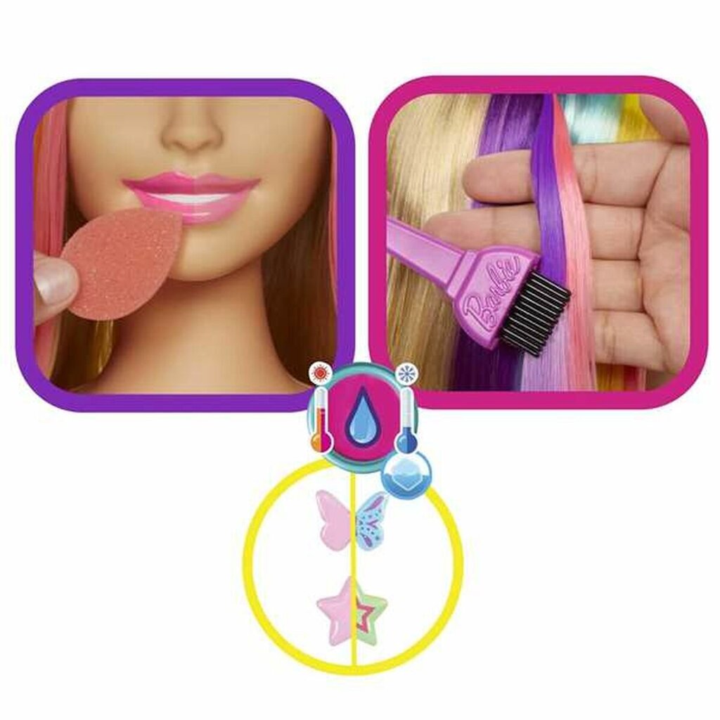 Barbie stila galvas mainīgās krāsas komplekts bērniem 20 gab. цена и информация | Rotaļlietas meitenēm | 220.lv