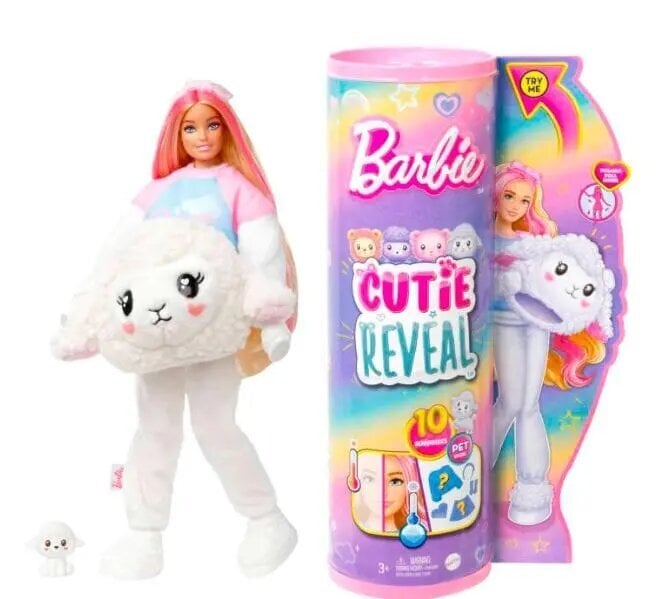 Figūra lelle Barbie Cutie Reveal pārsteigums balta aita + aksesuāri cena un informācija | Rotaļlietas meitenēm | 220.lv