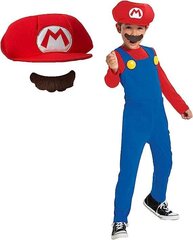 Karnevāla kostīms Super Mario 127-136 cm (7-8 gadi) cena un informācija | Karnevāla kostīmi, maskas un parūkas | 220.lv