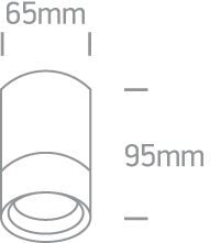 OneLight griestu lampa Cylinders 67130C/AN цена и информация | Потолочные светильники | 220.lv