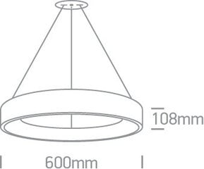 ONELight подвесной светильник LED Rings 62142NB/AN/W цена и информация | Настенный/подвесной светильник Eye Spot 11 BL, чёрный | 220.lv