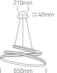 ONELight подвесной светильник LED Rings 63046A/W цена и информация | Люстры | 220.lv
