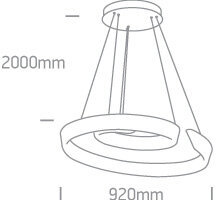 OneLight piekaramais gaismeklis LED Cloud 63112/W cena un informācija | Piekaramās lampas | 220.lv