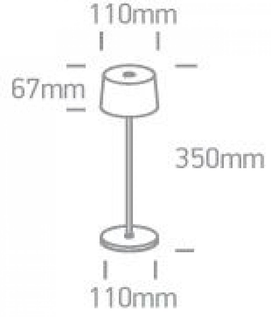 OneLight galda lampa Trendy LED 61082A/W cena un informācija | Galda lampas | 220.lv