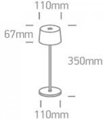 OneLight galda lampa Trendy LED 61082A/BR cena un informācija | Galda lampas | 220.lv