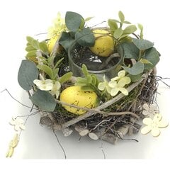 Декоративный пасхальный венок-подсвечник Saska Easter, 16 см цена и информация | Подсвечники, свечи | 220.lv
