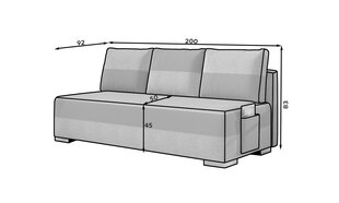 Dīvāns Atila, brūns cena un informācija | Dīvāni | 220.lv
