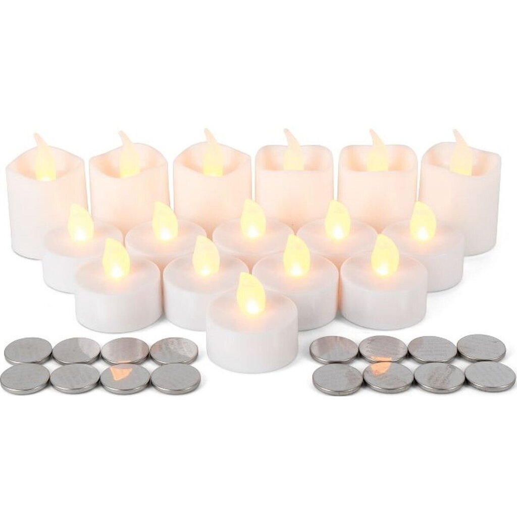 LED tējas gaismas sveces, 16 gab. cena un informācija | Sveces un svečturi | 220.lv