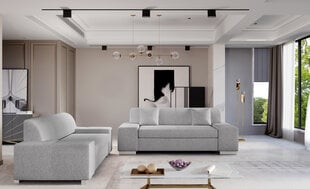 2-vu daļu mīksto mēbeļu komplekts Porto 2+3, pelēks cena un informācija | Dīvānu komplekti | 220.lv