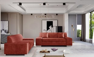 2-vu daļu mīksto mēbeļu komplekts Porto 2+3, sarkans cena un informācija | Dīvānu komplekti | 220.lv