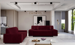 2-vu daļu mīksto mēbeļu komplekts Porto 2+3, violets cena un informācija | Dīvānu komplekti | 220.lv