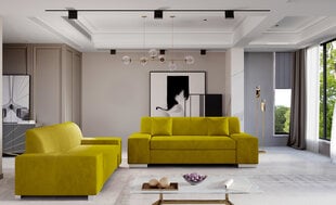 2-vu daļu mīksto mēbeļu komplekts Porto 2+3, dzeltens cena un informācija | Dīvānu komplekti | 220.lv