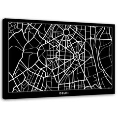 Glezna uz audekla, Deli - Pilsētas karte cena un informācija | Gleznas | 220.lv