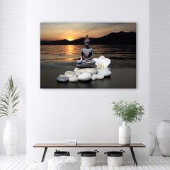 Glezna uz audekla, Buda uz rietošās saules fona цена и информация | Картины | 220.lv