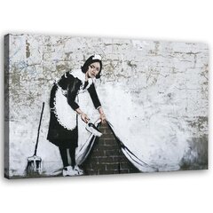 Glezna uz audekla, Banksy kalpone - sienas gleznojums ielas mākslā цена и информация | Картины | 220.lv