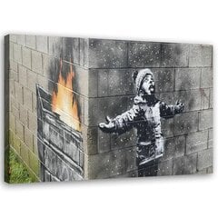 Glezna uz audekla, Port Talbot zēns, Banksy sienas gleznojums cena un informācija | Gleznas | 220.lv