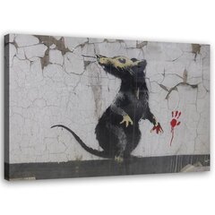 Glezna uz audekla, Banksy Žurkas ķepa cena un informācija | Gleznas | 220.lv