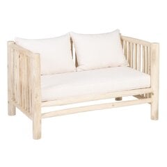 Двухместный диван AKAR 131 x 80 x 77,5 cm Натуральный древесина тика цена и информация | Садовые стулья, кресла, пуфы | 220.lv