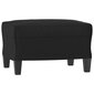 Dīvāns vidaXL, 180 cm, melna mākslīgā āda cena un informācija | Dīvāni | 220.lv