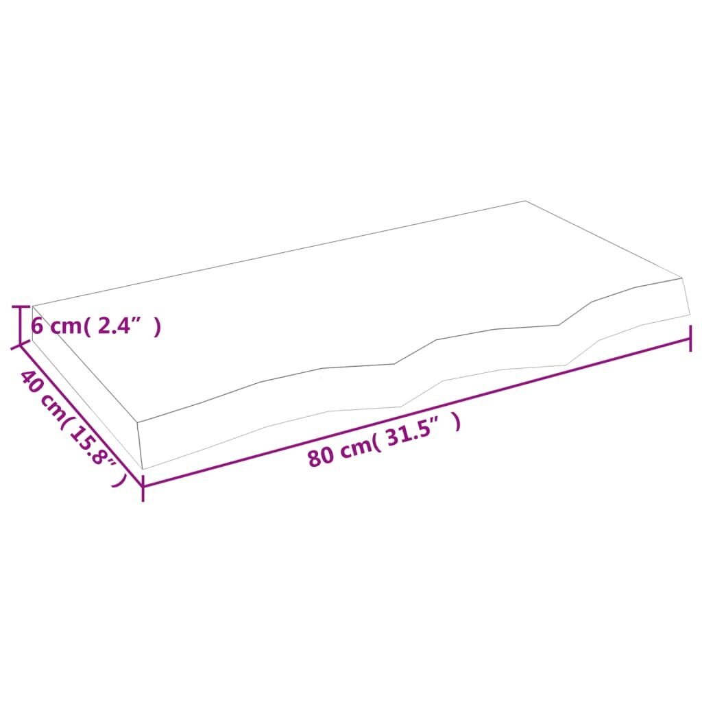 Sienas plaukts vidaXL, 80x40x6 cm cena un informācija | Plaukti | 220.lv