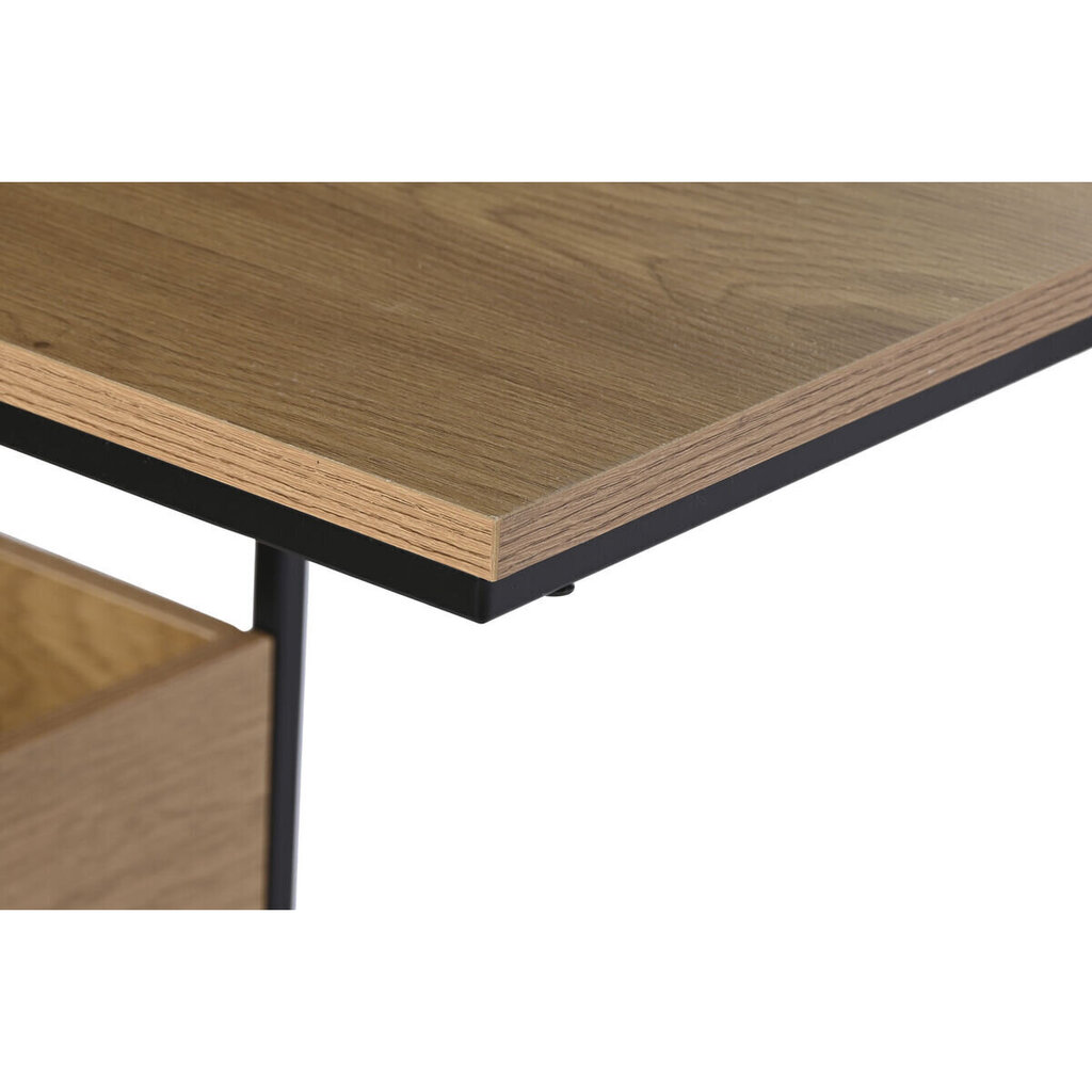 Mazs galdiņš DKD Home Decor 55 x 35 x 55 cm Dabisks Melns Metāls Koks MDF cena un informācija | Žurnālgaldiņi | 220.lv