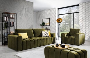 3-u daļu mīksto mēbeļu komplekts Lazaro, zaļš cena un informācija | Dīvānu komplekti | 220.lv