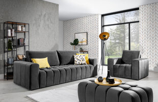 Комплект мягкой мебели из 3 частей Lazaro, серый цвет цена и информация | Комплекты мягкой мебели | 220.lv