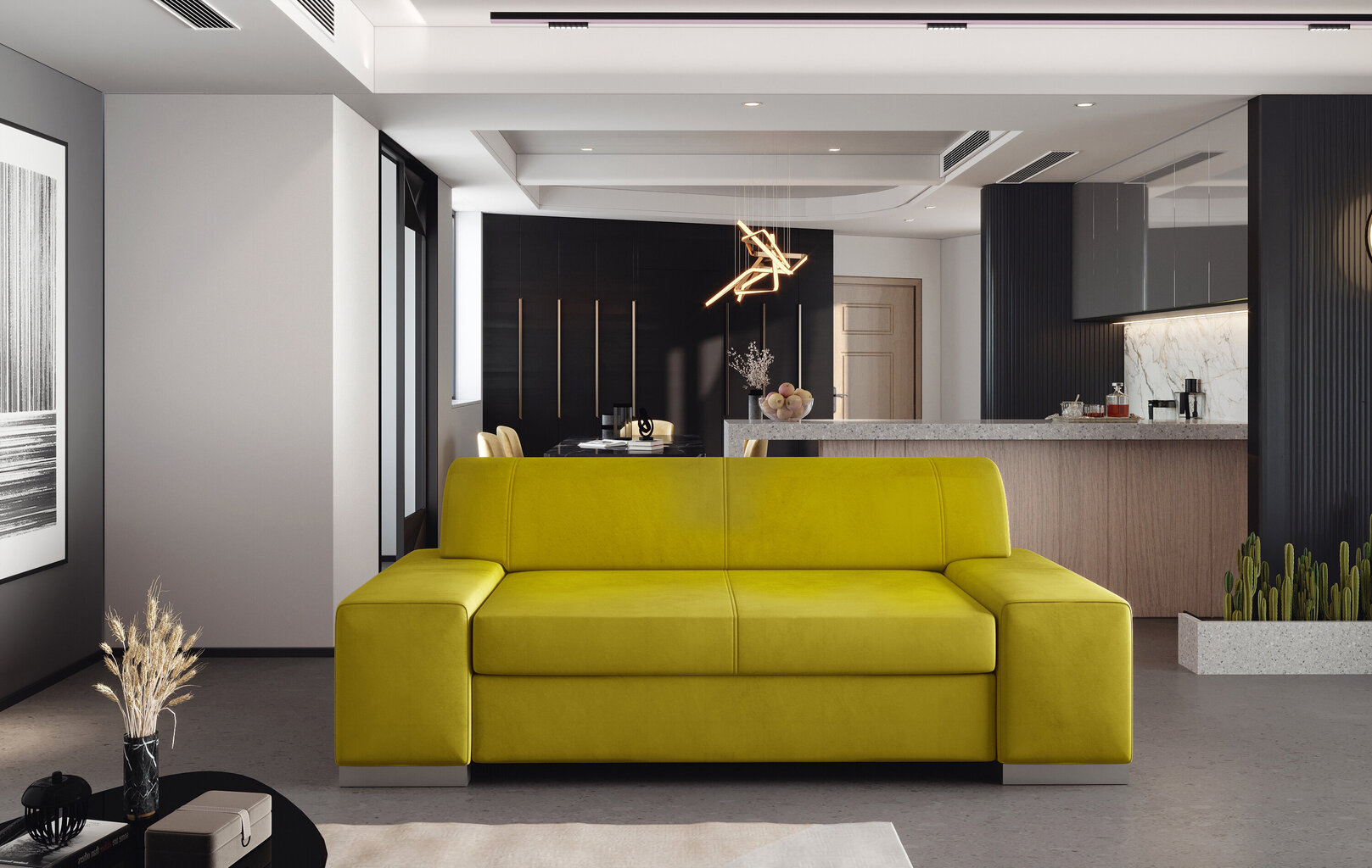 Dīvāns Porto 2, dzeltens цена и информация | Dīvāni | 220.lv