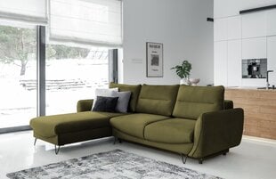 Stūra dīvāns Silva, zaļš cena un informācija | Stūra dīvāni | 220.lv