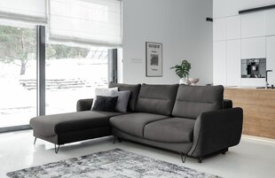 Stūra dīvāns Silva, pelēks cena un informācija | Stūra dīvāni | 220.lv