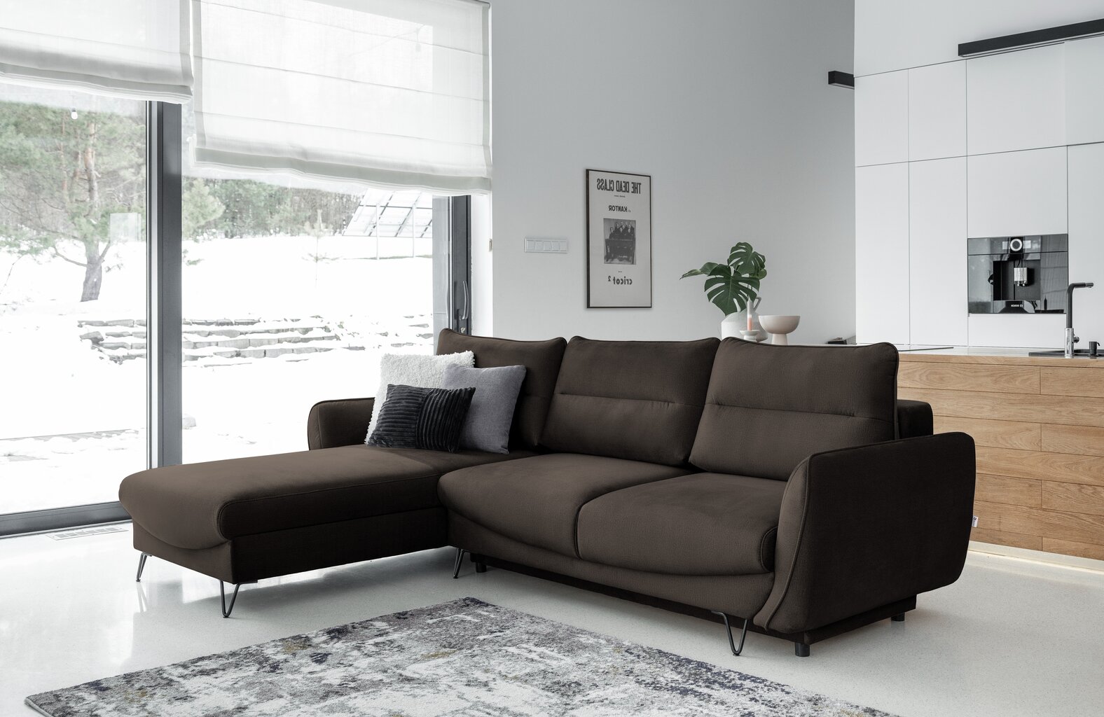 Stūra dīvāns Silva, brūns цена и информация | Stūra dīvāni | 220.lv