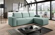 Stūra dīvāns Silla, zaļš cena un informācija | Stūra dīvāni | 220.lv