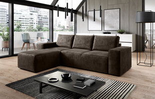 Stūra dīvāns Silla, brūns cena un informācija | Stūra dīvāni | 220.lv