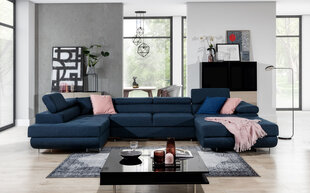 Stūra dīvāns Rodrigo, zils cena un informācija | Stūra dīvāni | 220.lv