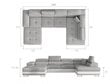 Stūra dīvāns Rodrigo, melns cena un informācija | Stūra dīvāni | 220.lv