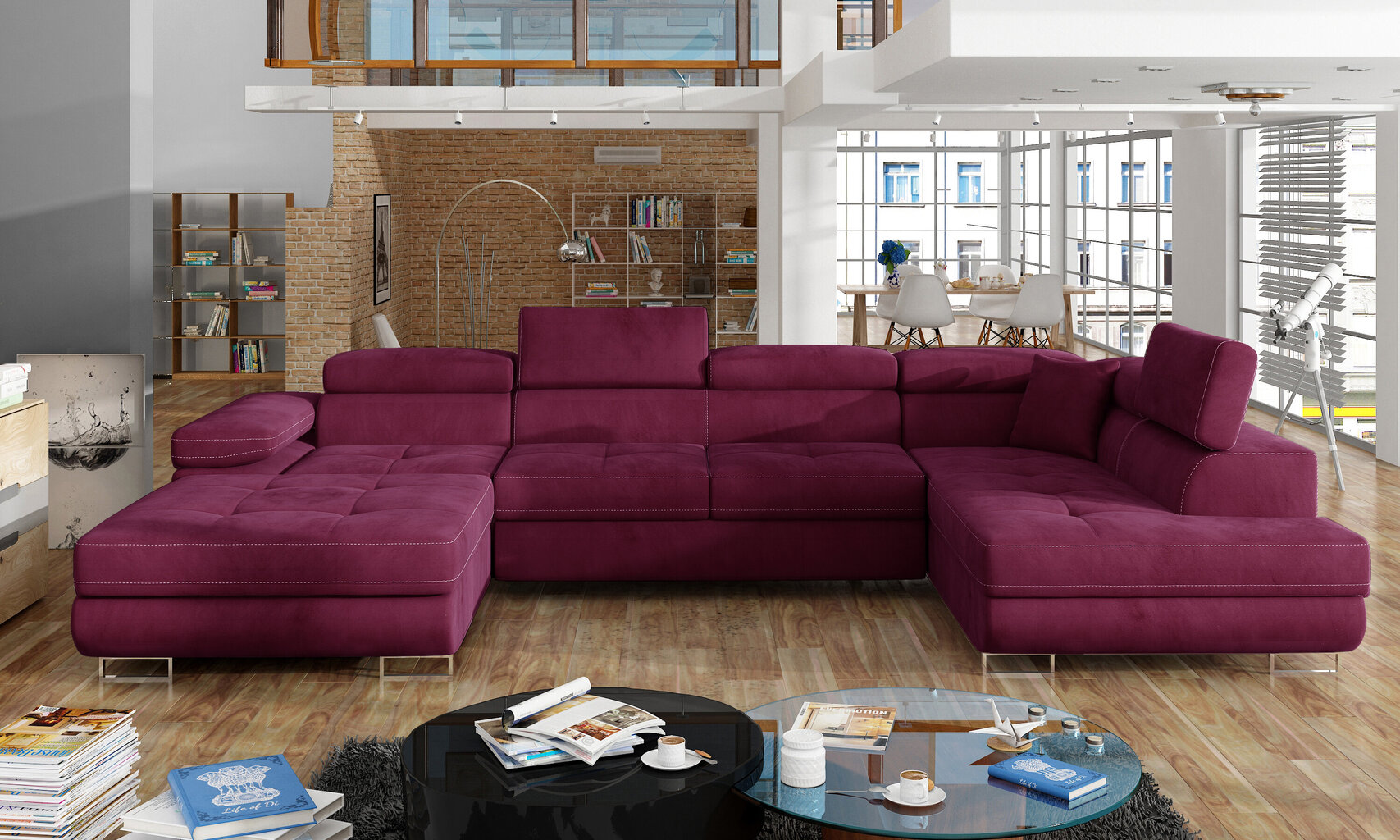 Stūra dīvāns Rodrigo, violets cena un informācija | Stūra dīvāni | 220.lv