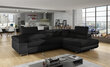 Stūra dīvāns Anton, melns цена и информация | Stūra dīvāni | 220.lv