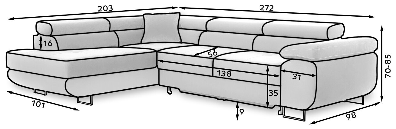 Stūra dīvāns Anton, rozā цена и информация | Stūra dīvāni | 220.lv