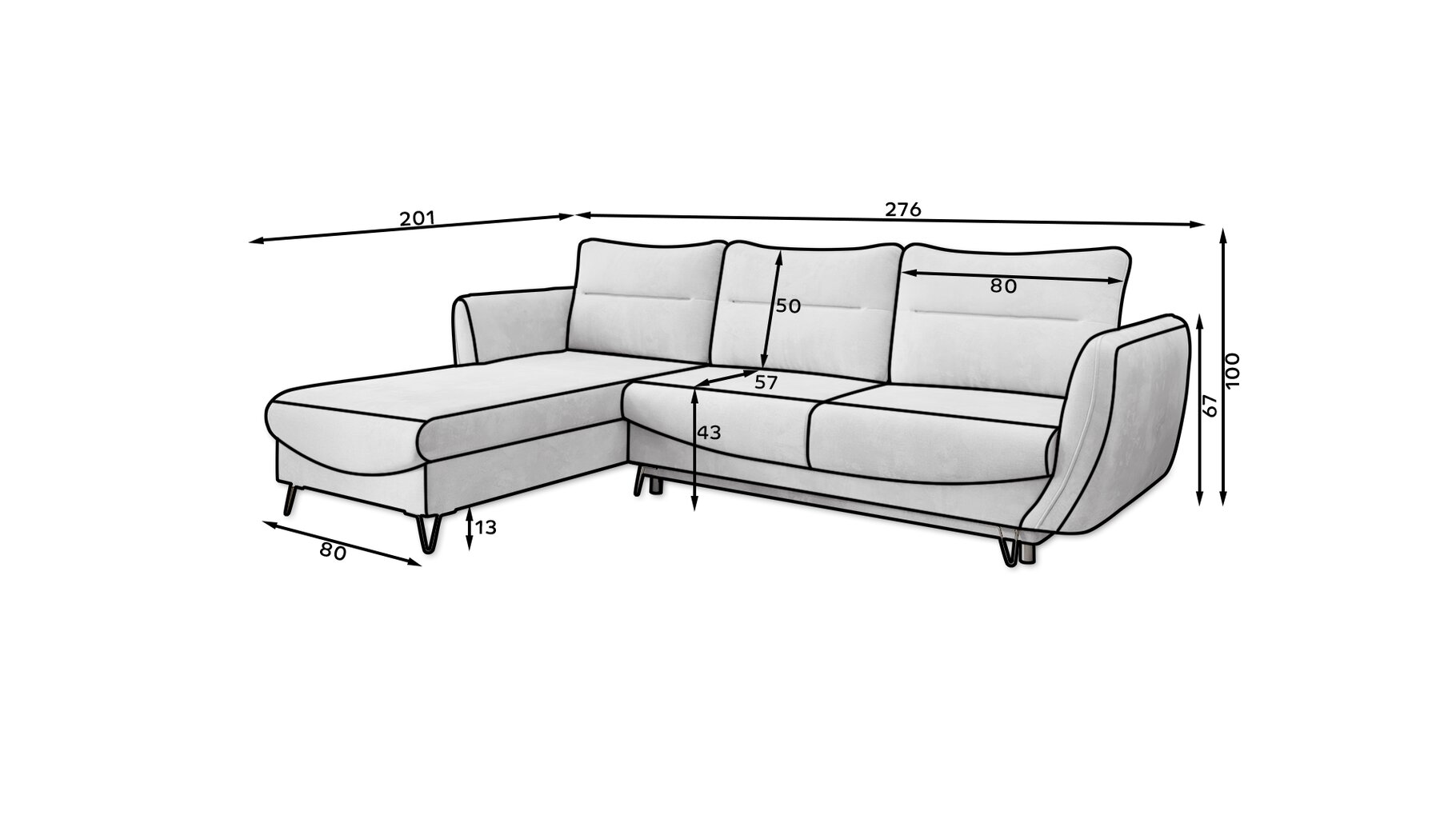Stūra dīvāns Silva, smilšu cena un informācija | Stūra dīvāni | 220.lv