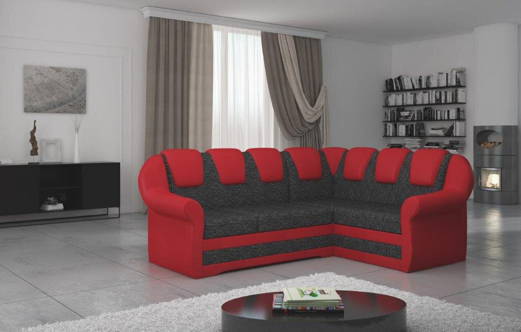 Stūra dīvāns Lord II, sarkans/pelēks цена и информация | Stūra dīvāni | 220.lv