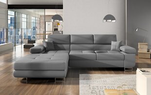 Stūra dīvāns Armando, pelēks cena un informācija | Stūra dīvāni | 220.lv