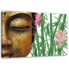 Glezna uz audekla, Buda ar bambusu cena un informācija | Gleznas | 220.lv