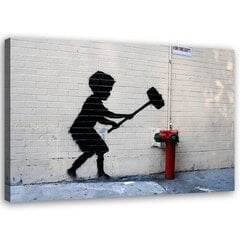 Холст, печать, Banksy Hammer Boy 39,99 цена и информация | Картины | 220.lv